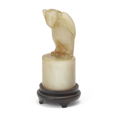 Lot 459 - A Chinese Brown Jade Seal