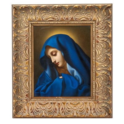 Lot 288 - KPM Painted Porcelain Plaque of the Virgin Mary (Mater Dolorosa)