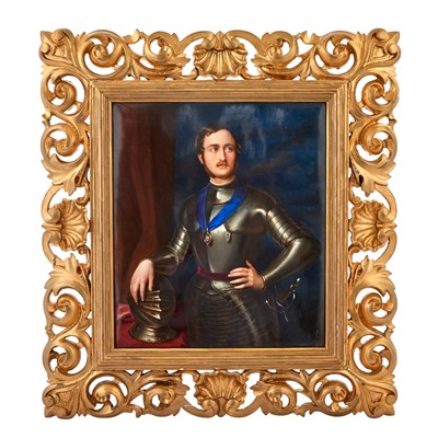 Lot 289 - Continental Painted Porcelain Plaque of Prince Albert