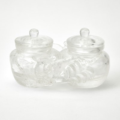Lot 515 - A Chinese Crystal Container