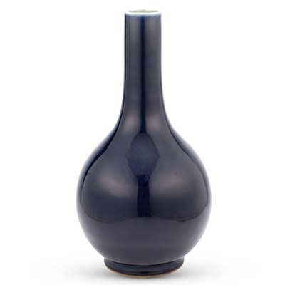 Lot 249 - A Large Chinese Blue Glazed Porcelain Bottle Vase