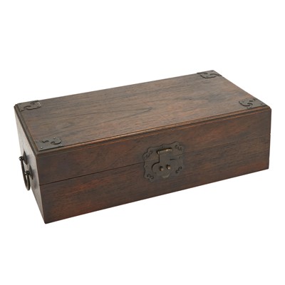 Lot 592 - A Chinese Hardwood Box