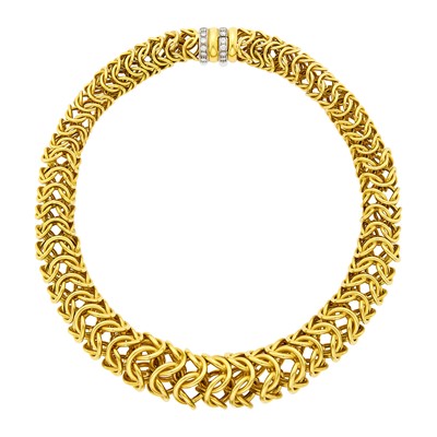 Lot 90 - Gold and Diamond Necklace