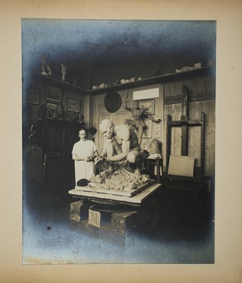 Lot 142 - Photographs of Herbert Ward's Paris atelier, inscribed by Ward