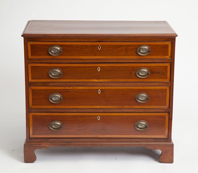 Lot 355 - George III  Inlaid Mahogany Chest of Drawers