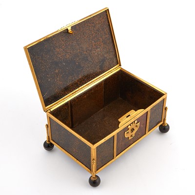Lot 436 - Continental Gilt-Mounted Agate Hardstone Box