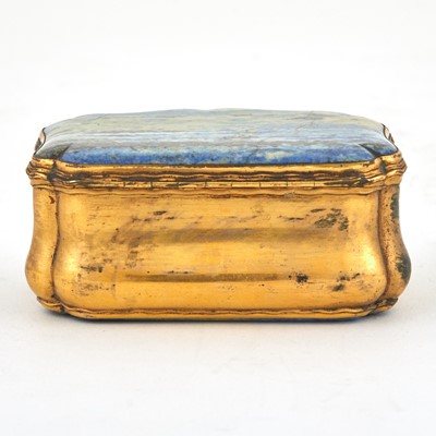 Lot 433 - Continental Gilt-Mounted Lapis Lazuli Hardstone Box
