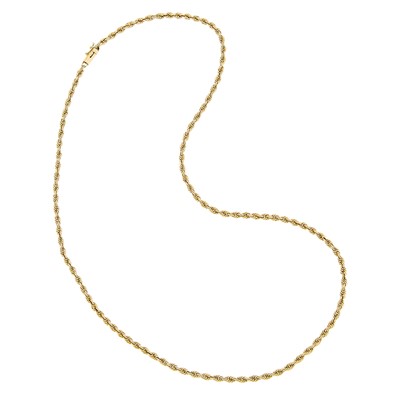 Lot 2205 - Gold Rope-Twist Necklace