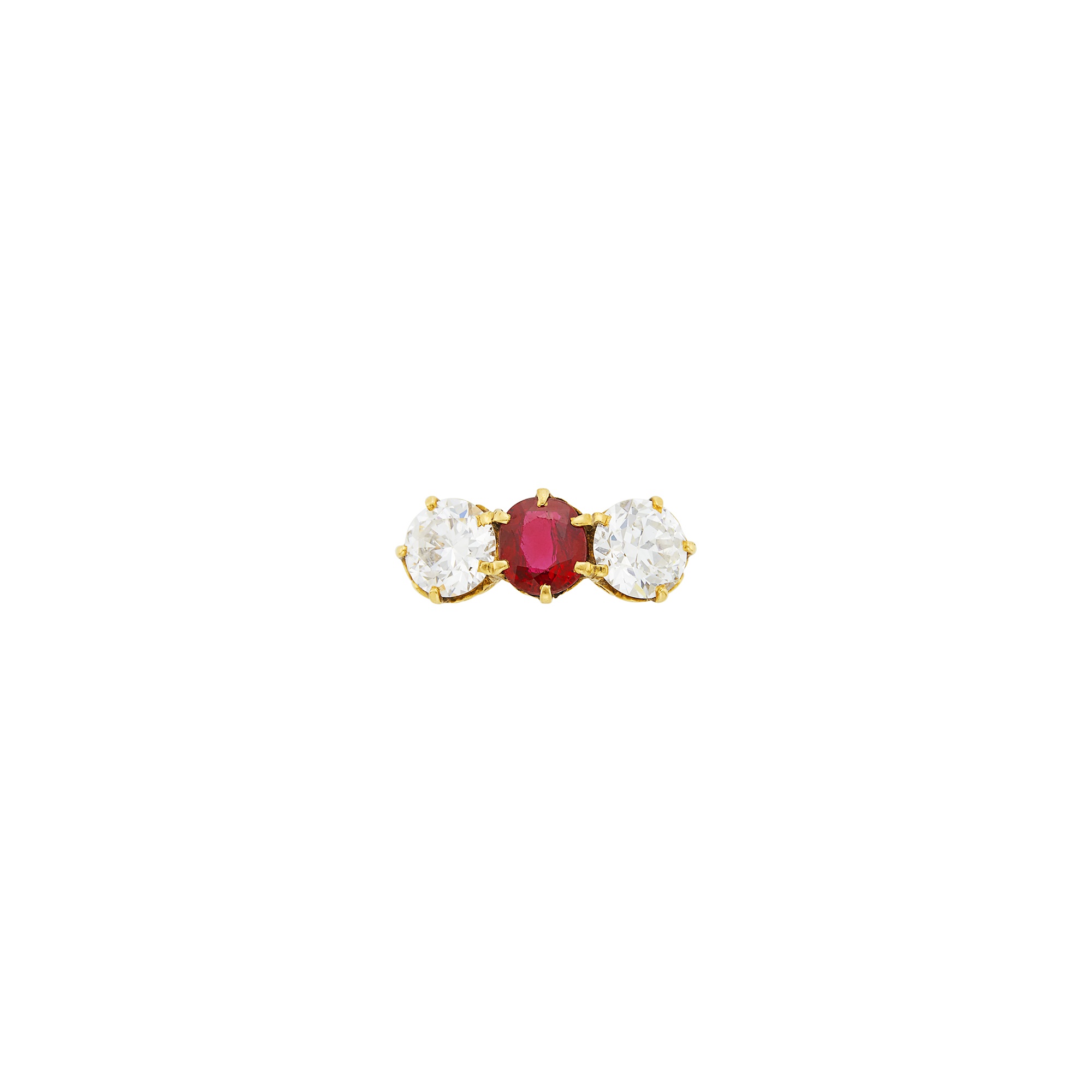 Ruby Ap Lot 52 - Anitque Gold, Ruby and Diamond Ring