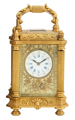 Lot 361 - Brass Minature Carriage Clock