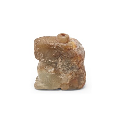 Lot 28 - A Chinese Mottled Jade Toggle