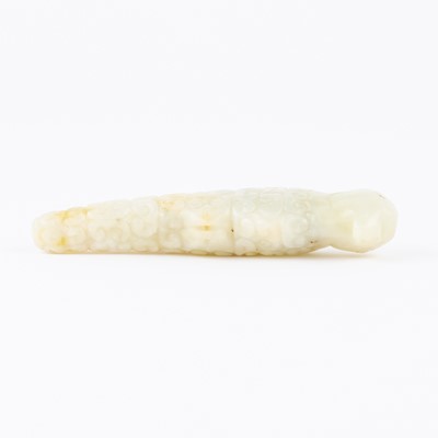 Lot 25 - A Chinese White Jade Hair Ornament