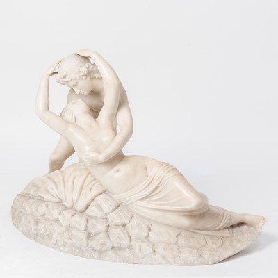 Lot 331 - After Canova, Sculpture of Psyche Revived by Cupid's Kiss