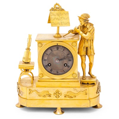 Lot 430 - Empire Style Gilt Bronze Mantel Clock
