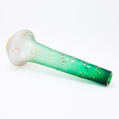Lot 461 - Daum Art Nouveau Gilt, Acid-Etched and Enameled Glass Vase