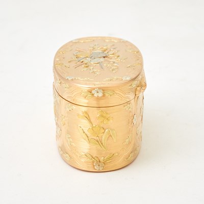 Lot 170 - French Vari Colored Gold Snuff Box