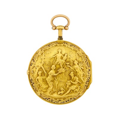 Lot 45 - Joseph Martineau, Senior, London Antique Small Gold Pair-Cased Quarter-Hour Repeater Open Face Pocket Watch