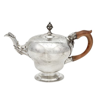 Lot 1105 - George II Sterling Silver Teapot