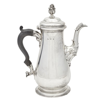 Lot 1104 - George II Sterling Silver Coffee Pot