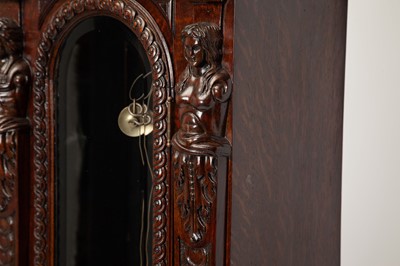 Lot 505 - Tiffany & Co. Renaissance Style Carved Oak Tall Case Clock