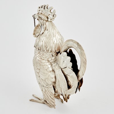 Lot 524 - Continental Novelty Silver Plated Rooster-Form Cocktail Shaker
