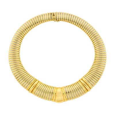 Lot 78 - Cartier Two-Color Gold Snake Link Necklace