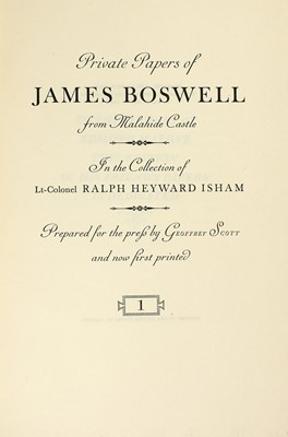Lot 141 - Private Papers of James Boswell from Malahide Castle