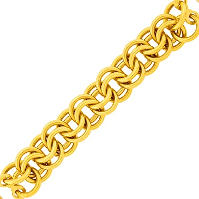 Lot 5 - Tiffany & Co., Schlumberger Gold Double Circle Link Bracelet