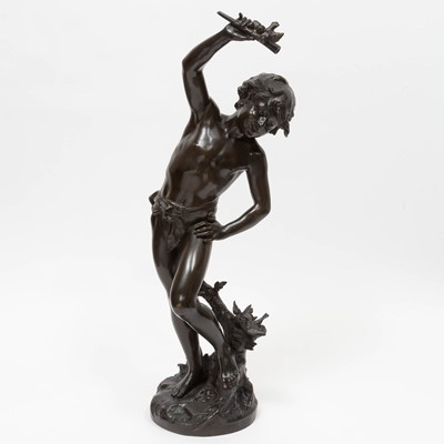 Lot 277 - Patinated Bronze Figure of Young Boy