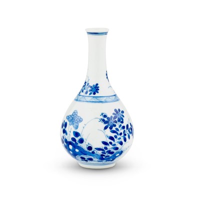Lot 193 - A Chinese Blue and White Porcelain Bottle Vase