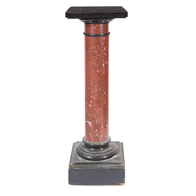 Lot 337 - Black and Rouge Marble Pedestal