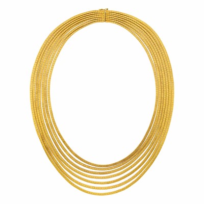 Lot 155 - Seven Strand Gold Necklace