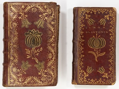 Lot 127 - Two volumes bound for Simon St. Antonin, 1780s.