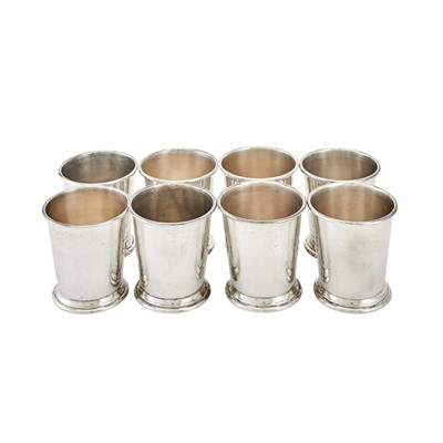 Lot 198 - Set of Eight Poole Sterling Silver Julep Cups