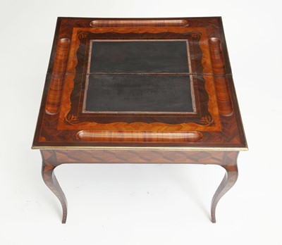 Lot 281 - Russian Kingwood, Rosewood, and Fruitwood Brass-Mounted Games Table