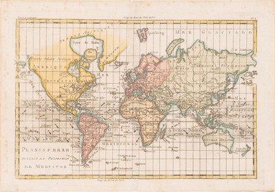 Lot 26 - Four small format world maps, one with California as an island