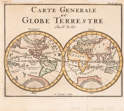 Lot 26 - Four small format world maps, one with California as an island