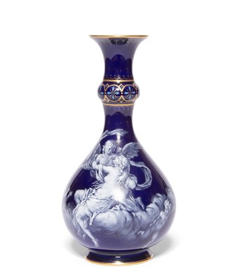 Lot 371 - Meissen Gilt, Enameled and Pâte-sur-Pâte Porcelain Cabinet Vase