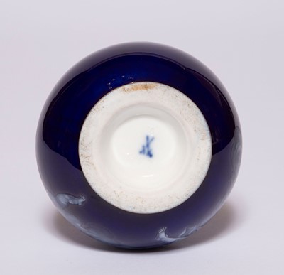 Lot 371 - Meissen Gilt, Enameled and Pâte-sur-Pâte Porcelain Cabinet Vase