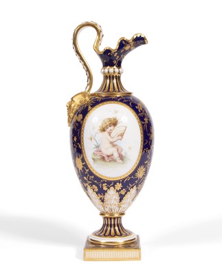 Lot 298 - Mintons Gilt and Hand-Painted Porcelain Ewer
