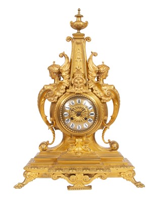 Lot 286 - Renaissance Revival Gilt-Bronze Mantel Clock