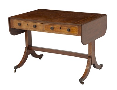 Lot 384 - Regency Fruitwood Inlaid Mahogany Sofa Table