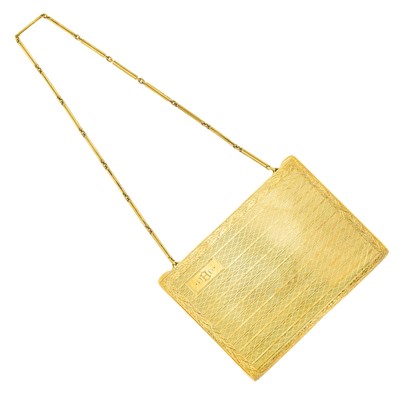Lot 2149 - Gold Card Case with Carrying Chain