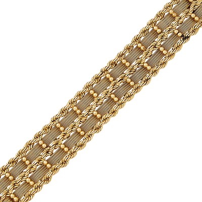 Lot 2147 - Wide Gold Bracelet