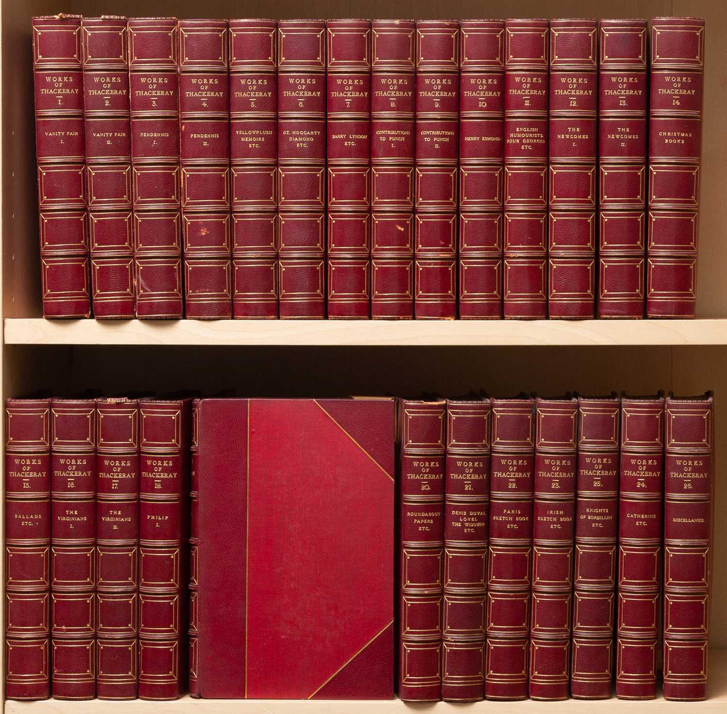 Lot 53 - An attractively bound set of Thackeray's works