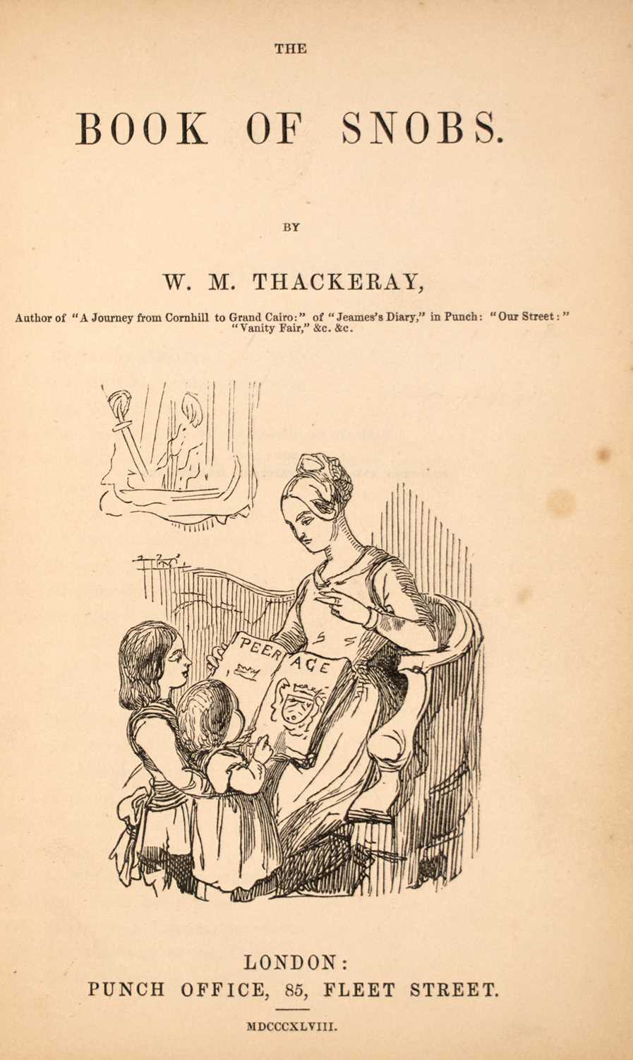 Lot 52 - A finely bound copy of Thackeray's satirical taxonomy of snobs