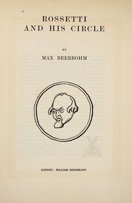 Lot 155 - Signed limited edition of Beerbohm's book of caricatures of Rosetti and the Pre-Raphaelites