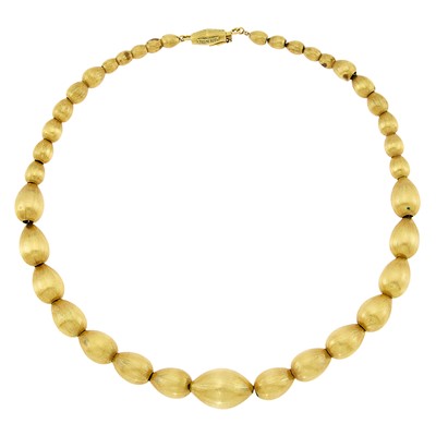 Lot 2259 - Gold Bead Necklace