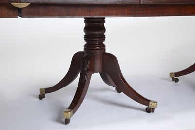 Lot 410 - George IV Mahogany Three-Pedestal Dining Table