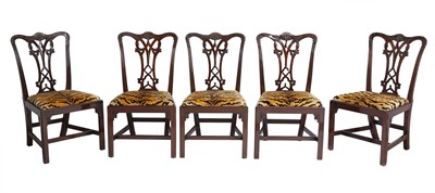 Lot 378 - Set of Ten George  III Mahogany Dining Chairs